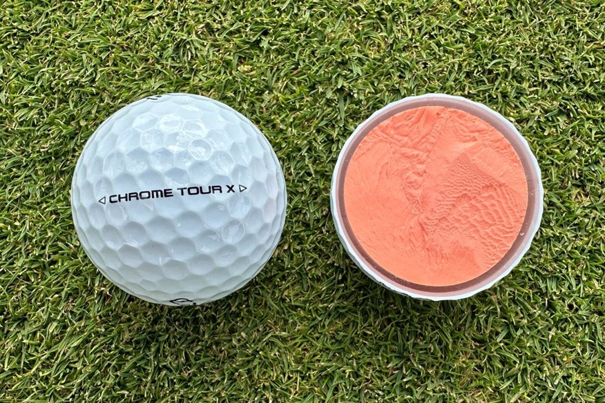 Callaway Chrome Tour X golf ball cut through