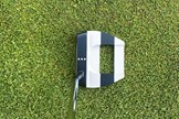 The Odyssey Ai-One Jailbird Mini putter helps massively with alignment