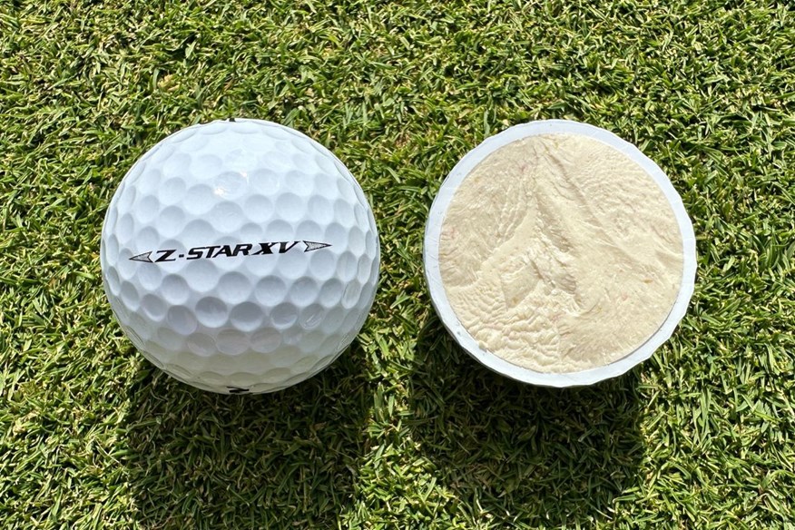 Srixon Z-Star XV golf ball cut through